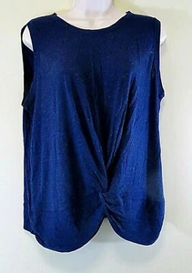 BP. Sleeveless Blue Twist Front Tank Top ~ Large ~ NWOT    *B2 - Picture 1 of 7