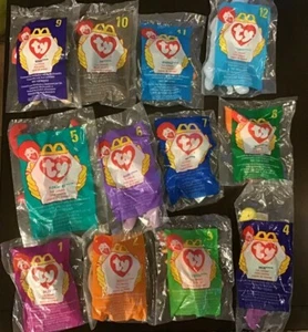 Juego completo de 12 frijoles para bebés de colección de McDonald's sin usar en paquete etiquetas - Imagen 1 de 3