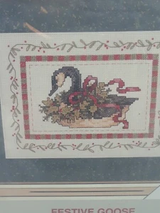 JCA Weekenders Christmas Cross Stitch Kit - Festive Goose (Open Kit) - Picture 1 of 12