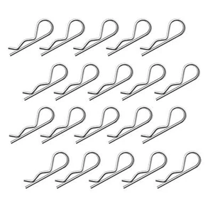 20Pcs R Clips Retaining Cotter Pins Heavy Duty Zinc Plated Cotter Pin Hairpin... - Picture 1 of 7