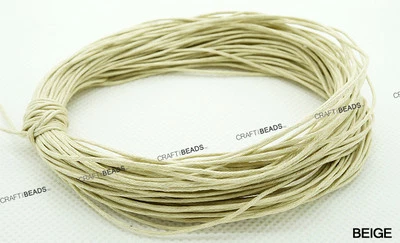 1 мм вощеный полированный хлопок плетеный шнур макраме бисер ремесленник струна - 20 ярдов - Изображение 1 из 4