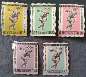 Paraguay 1963 Olympic Sports set of 5. MH. See pics. - Picture 1 of 2