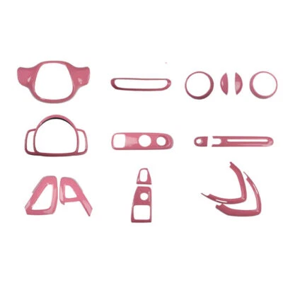 Juego completo de molduras interiores de tablero de consola rosa Sakura para Benz Smart Fortwo 2009-2015 Foto 1 de 4