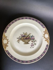 Epiag Czechoslovakia China Fruit Basket With Flowers Dinner Plate - Picture 1 of 6