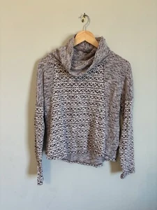 North River Women's Jacquard French Terry Cowl Neck Sweater Size Medium - Picture 1 of 8