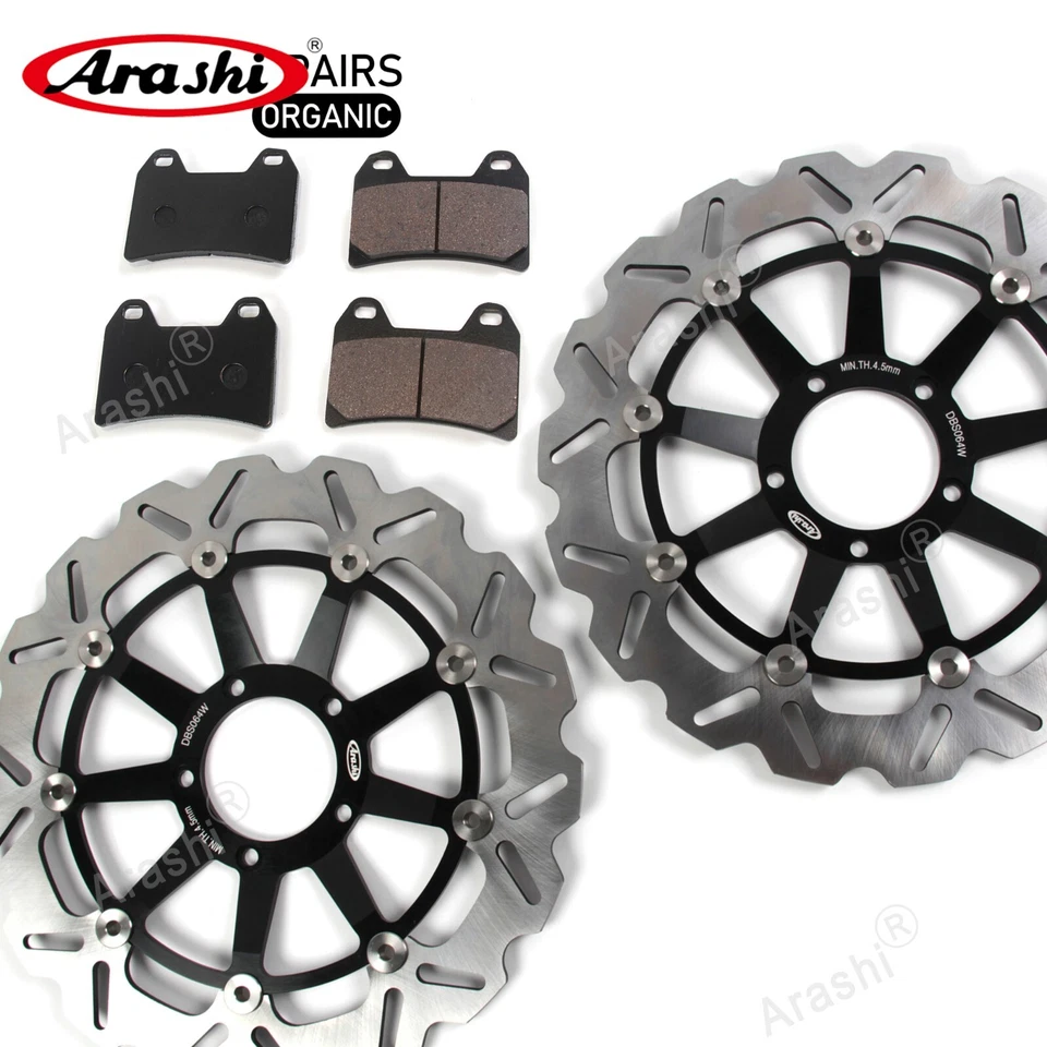 Front Brake Disc Rotor + Organic Brake Pads For Ducati Monster 1100 S 2009 2010 - Image 1 of 4