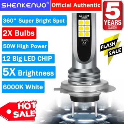 Bombillas LED DRL de haz alto súper blancas H7 para BMW E46 F30 320i 330i serie 3 Foto 1 de 4