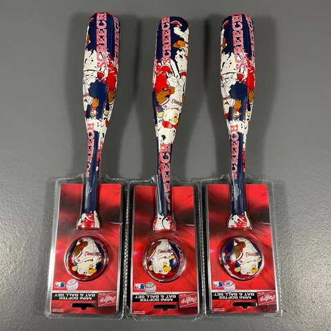 Washington Nationals Baseball MLB Mini Softee Bat & Ball Set "Screech" LOT OF 3 Cover