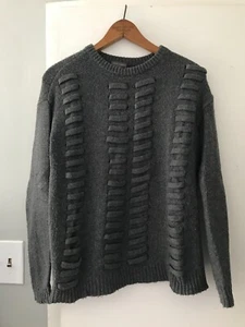 Pull pull femme Vince Camuto gris dentelle détail traversant taille S - Photo 1/5