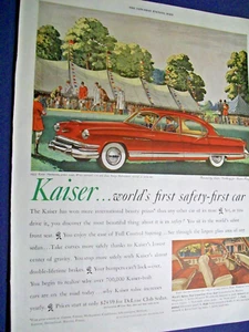 1953 Kaiser Manhattan hardtop auto grande pubblicità - interni bambù bambù - Foto 1 di 1