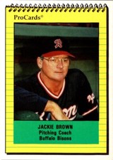 1991 ProCards Jackie Brown #557 Buffalo Bisons