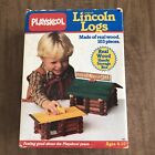 Vintage 1986 Playskool Lincoln Logs Wood Building Toy #885 OG Box - See Descr