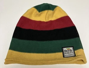 Bob Marley Billabong Red Yellow Black Green Y2k Beanie Large? - Picture 1 of 7
