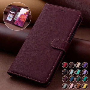 For Samsung J4 J6 Plus A6 A7 A8 2018 Case Leather Stand Wallet Flip Card Cover - Picture 1 of 60