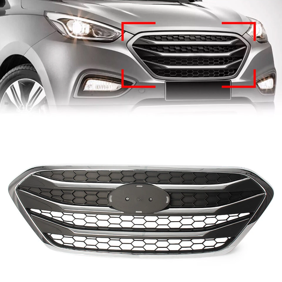 Parrilla superior delantera para Hyundai Tucson ix35 2013-2016 Foto 1 de 4