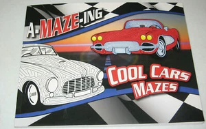 NEW AMAZING COOL CAR MAZES PAPERBACK KIDS ACTIVITY MAZES COLORING KIDS BOOKS - Picture 1 of 7