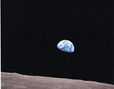 VIEW OF THE EARTH FROM THE MOON 1968 8x10 Photo Print