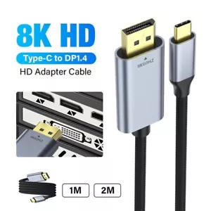 USB C to Displayport 1.4 Cable 8K 4K Type C to DP Adapter for iPad Macbook Pro - Picture 1 of 4