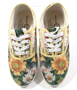 Bradford Exchange Shoes Women's 7 Floral Sneakers Lena Liu 2009 Sunflowers - Picture 1 of 6