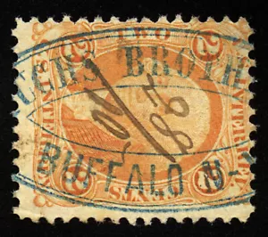 B725 U.S. Revenue Scott #R15c 2c USIR Euro-style wine merchant handstamp cancel - Picture 1 of 1