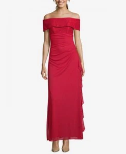 $139 B&A by Betsy & Adam Size 8 Womens Off the Shoulder Lace Long Dress A733 - Picture 1 of 9