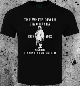 Neu The White Death Simo Hayha Häyhä Finnish Finland Army Ww 2 Sniper T-Shirt - Bild 1 von 1