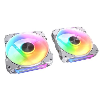 Paquete de 3 ventiladores APOLAR 120 ARGB cadena margarita sin herramientas PWM - blanco | resistente Foto 1 de 4