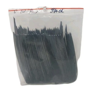 100pk Archery Arrow Feathers 5" Left Wing: Parabolic Black - Picture 1 of 3