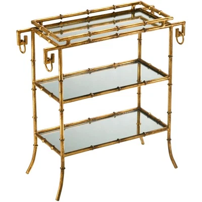 Cyan Design 04208 Bamboo 26 X 24 inch Gold Tray Table - Image 1 of 3