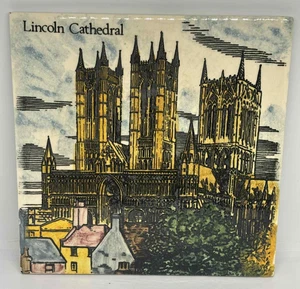 Lincoln Cathedral bemalt auf Fliese 15 cm x 15 cm - Bild 1 von 4