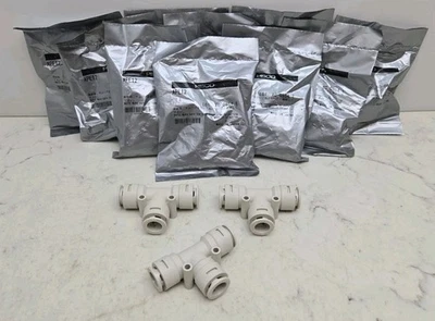 13 Pk Pisco Pps 12mm Mount Tee Plastic Push To Connect Tube Fitting for 12mm Od - Image 1 of 4