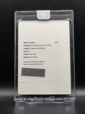 2020 Panini One & One Nikola Jokic Timeless Moments Blue /35 Expired Redemption - Image 1 of 2