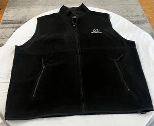 NWOT Ducks Unlimited Vest Mens Size 2XL Black Full Zip Fleece - Picture 1 of 2