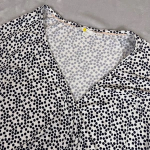 Boden V-Neck Crossover Wrap Top Womens US 16/UK 20 Polka Dot Short Sleeve - Picture 1 of 8