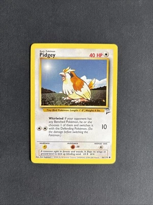 Pokémon TCG Pidgey Base Set 2 86/130 Regular Unlimited Common - LP/NM - Image 1 of 4