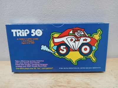Trip 50 Educational Family Card Game 1983, Vintage, Made In USA  - Image 1 of 4