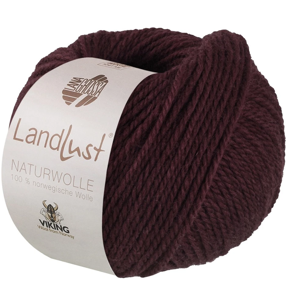 Wolle Kreativ! Lana Grossa - Landlust Naturwolle Fb. 20 burgund 50 g - Bild 1 von 1