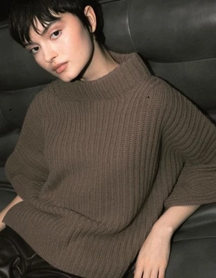 FFC Wollpullover aktuelles braun M-L- sieht aus wie von Iris von Arnim wie neu - Bild 1 von 2