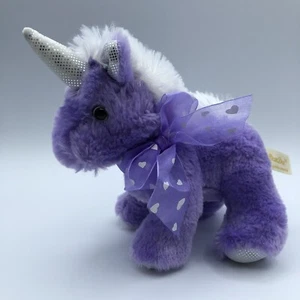 Dan Dee Purple Unicorn Plush 8" Stuffed Animal Toy - Picture 1 of 8