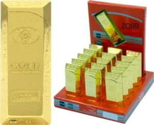 12 GOLDBARREN GOLD Feuerzeuge Piezo im Verkaufs-Display 70930 - Bild 1 von 1