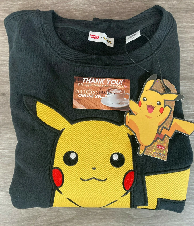 Levi's X Pokémon Unisex Crewneck Pikachu Sweatshirt Pokemon 25th Anniversary