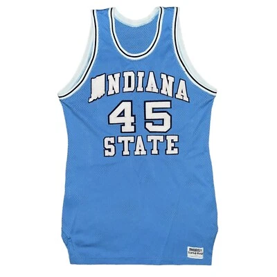 Vtg 70s 80s Sand Knit Indiana State ISU Sewn Jersey USA Larry Bird Era Size 38 - Изображение 1 из 3