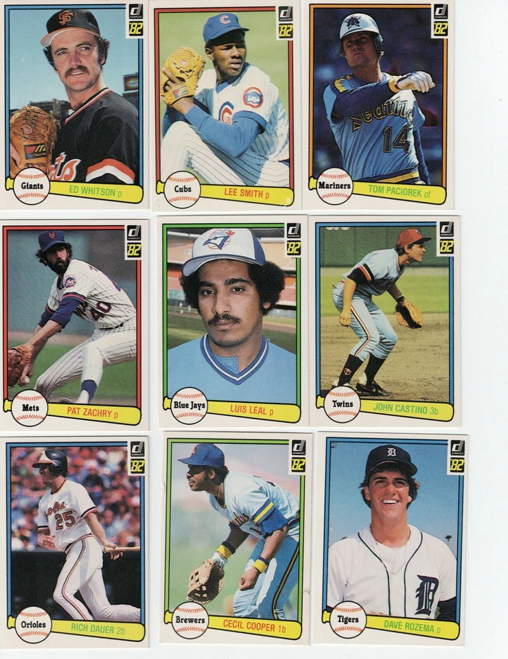 1982 DONRUSS Baseball Complete Your Set 251-500 - Image 1 of 1