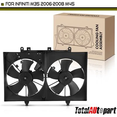 Conjunto de ventilador de refrigeración de radiador doble con controlador para INFINITI M45 2006-2010 M35 Foto 1 de 4