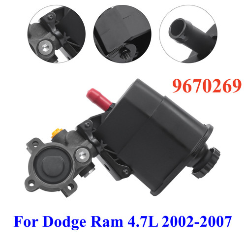 For 20022007 Dodge Ram 1500 5.7L / 4.7L Metal Power Steering Pump W