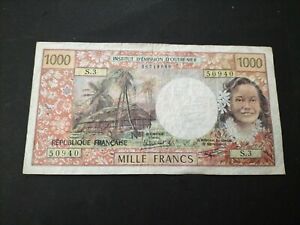 Tahiti 1000 Francs 1980s