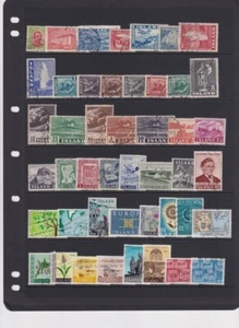 ICELAND USED STAMP LOT ON 3 PAGES 1920 - 1998. 140 STAMPS GOOD/F.USED. CAT. £138 - Picture 1 of 3