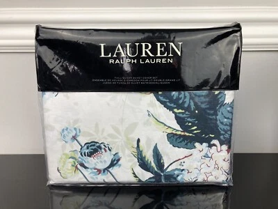 Ralph Lauren Eden Botanical Floral Cotton Sateen 3 Pc Duvet Cover Sham Set - Image 1 of 4