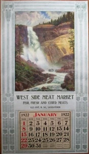 Saskatoon, Saskatchewan 1922 18x31 Advertising Calendar: Meat Market - Canada - Picture 1 of 1