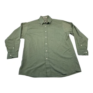 Arrow Dress Shirt Men 32/33 Neck 16.5 Green Dover Oxford Long Sleeve Button Down - Picture 1 of 7